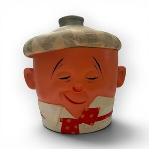 Vintage Nasco Japan Ice Bucket Cookie Jar, Novelty Figural Head MC Barware